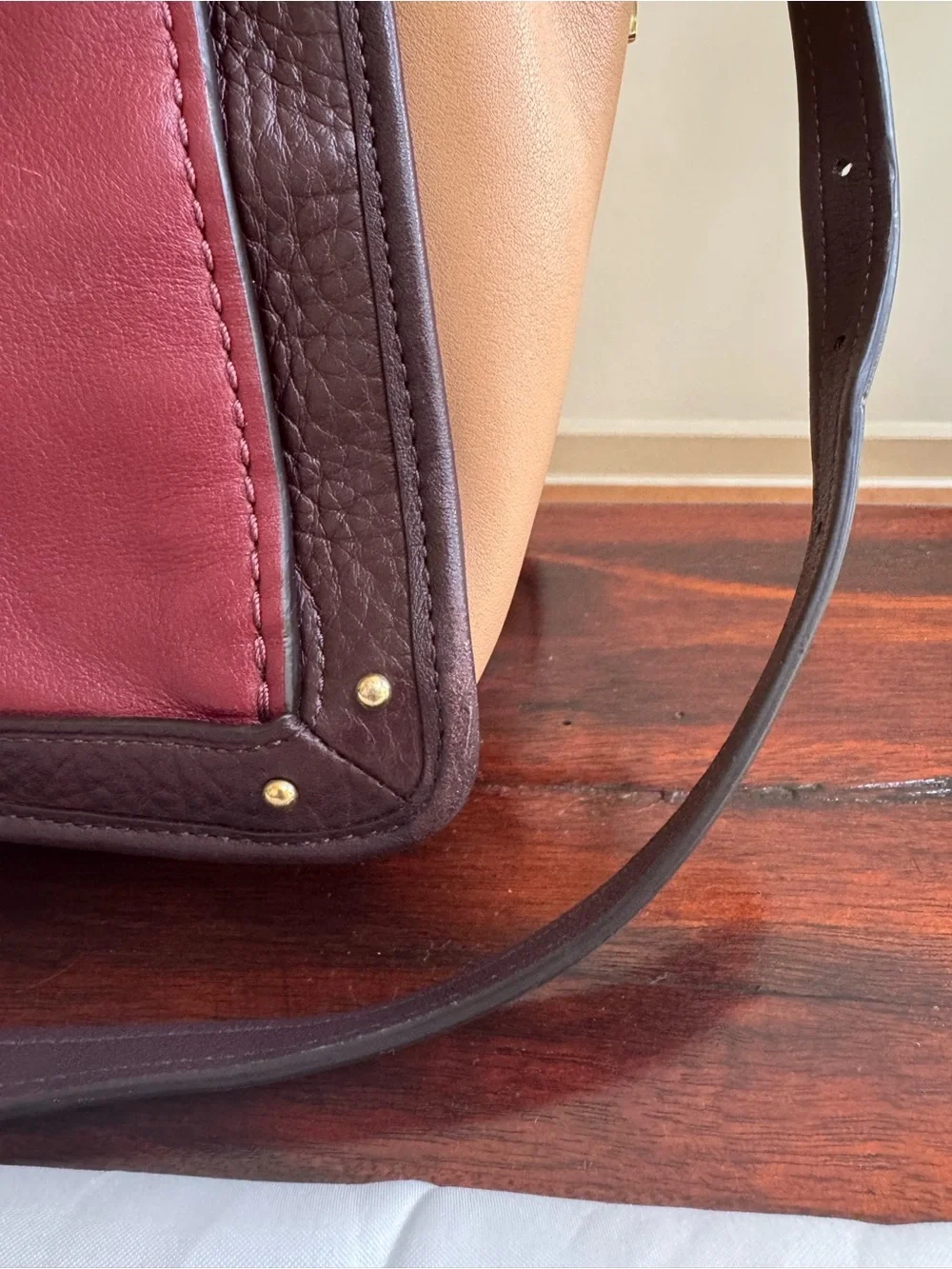 COACH 31646 Dreamer 36 in colorblock Wine Multi bag large